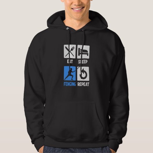Veste À Capuche Répéter l'escrime du sommeil (Devant)