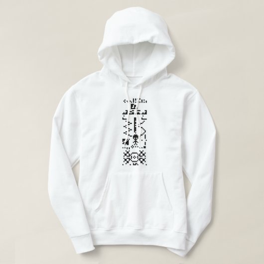 Veste À Capuche Réponse du message binaire Arecibo (Design devant)
