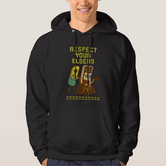 Veste À Capuche Respect Your Elders Retro Gaming Funny Gamer  (Devant)
