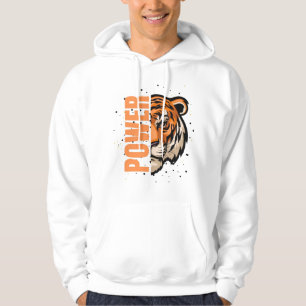 Veste À Capuche Ressentez le pouvoir - Tiger Gras Graphique qui ru