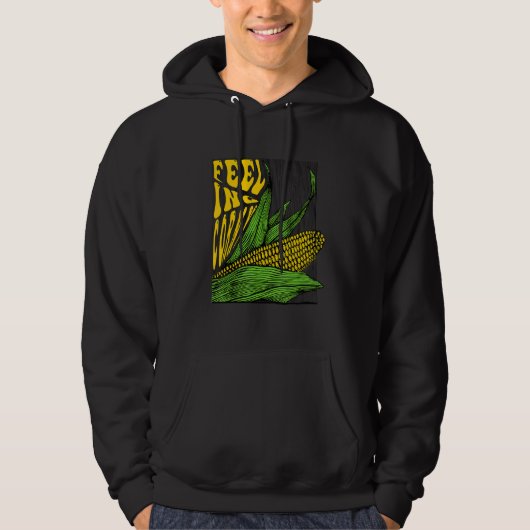 Veste À Capuche Ressentir Corny Corn Pun (Devant)