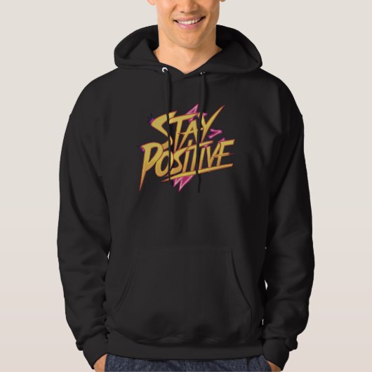 Veste À Capuche Rester positif (Devant)