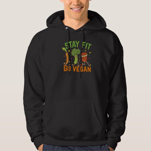 Veste À Capuche Restez à l'aise Go Vegan (Devant)