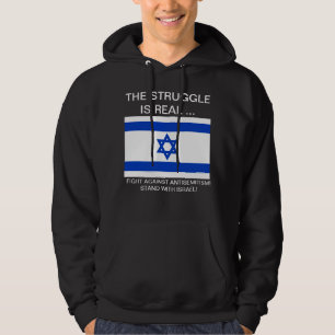 VESTE À CAPUCHE RESTEZ AVEC LE SWEATSHIRT ISRAÉLIEN