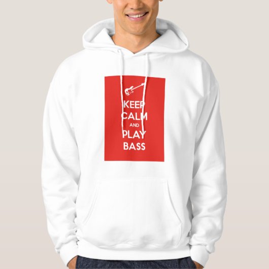 Veste À Capuche Restez calme et jouer basse (Devant)