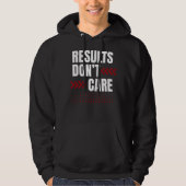 Veste À Capuche Results Don’t Care – Strong Mindset Typography (Devant)