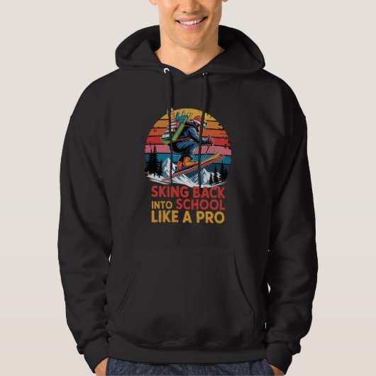 Veste À Capuche Retour à l'école comme un pro (Devant)