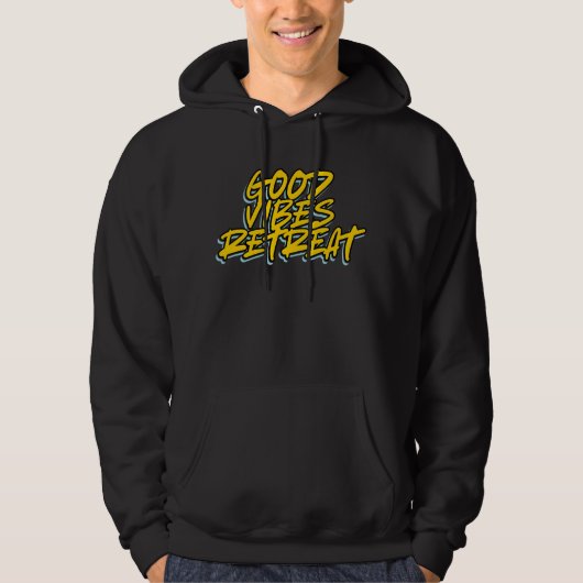 VESTE À CAPUCHE RETRAITE VIBES POSITIVES (Devant)