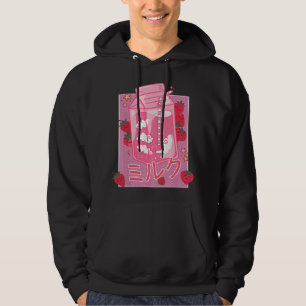 Veste À Capuche Retro 90s Milk-Shake à la Fraise - Drôle K Japonai