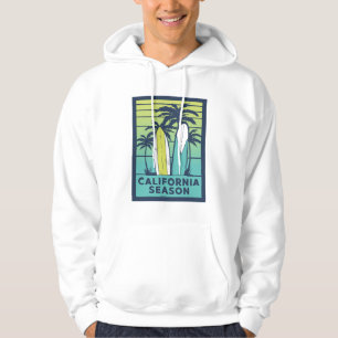 Veste À Capuche Retro California Surboards Art - Summer Coastline