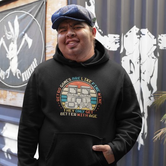 Veste À Capuche Retro Games Age Like Fine Wine - Jeu vidéo