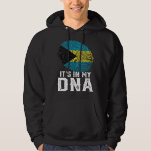 Veste À Capuche Retro It's In My Dna Fingerprint Bahamas Drapeau