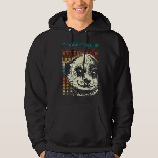 Veste À Capuche Retro Meerkat (Devant)