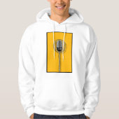 Veste À Capuche Retro Microphone on Bold Yellow (Devant)