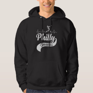 Veste À Capuche Retro Philadelphia Baseball Heartbeat Vintage Phil