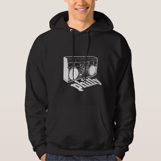 Veste À Capuche Rétro Philly Boombox (Devant)