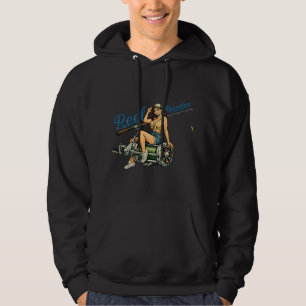 Veste À Capuche Rétro Pin-Up Pêche Hustler de Bobine   Poisson Drô