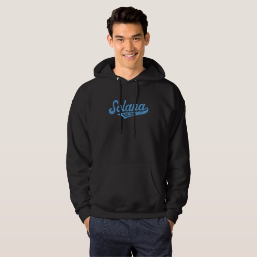 Veste À Capuche Rétro Solana Sol Script Gras Police Solana Crypto (Devant entier)