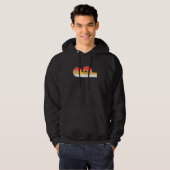 Veste À Capuche Retro Sunset Bison américain (Devant entier)