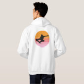 Veste À Capuche Retro Sunset Skateboarder (Dos entier)
