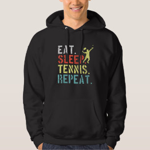 Veste À Capuche Retro Tennis Player Sports Mangez Sleep Tennis Rép