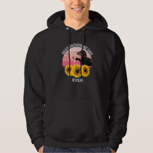 Veste À Capuche Retro Vintage Meilleur Dachshund Papa Jamais Ami C
