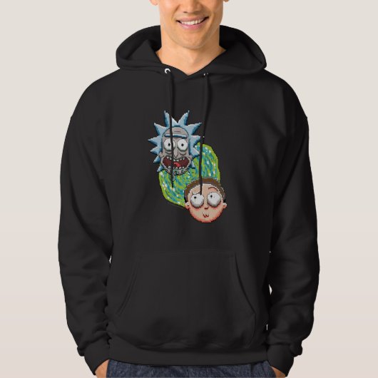 Veste À Capuche RICK ET MORTY™ | Graphique de portail de pixels (Devant)