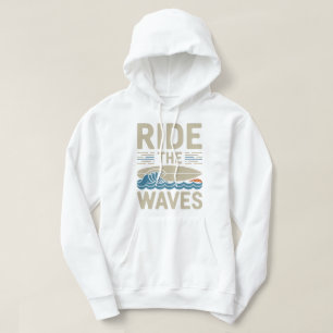 Veste À Capuche Ride Waves Retro Surfboard Design