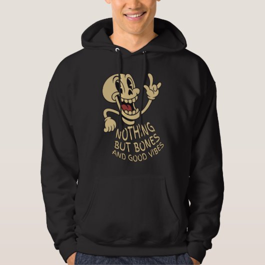 Veste À Capuche Rien que des os et de bonnes vibrations (Devant)