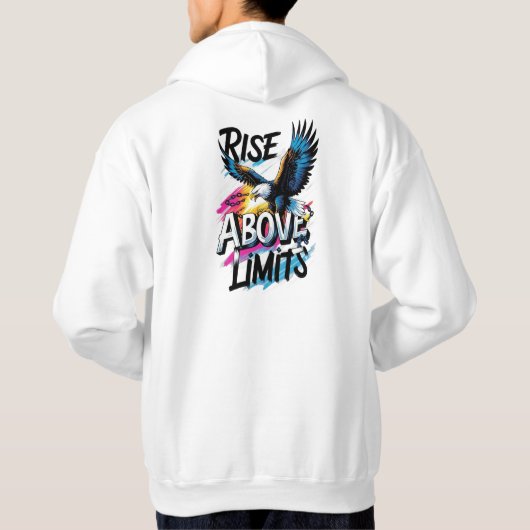 Veste À Capuche Rise Above Limits – Inspirational Typography Tee (Dos)