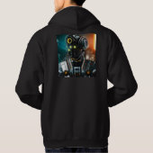 Veste À Capuche Robot 3 hommes à capuchon noir sweatshirt retour (Dos)