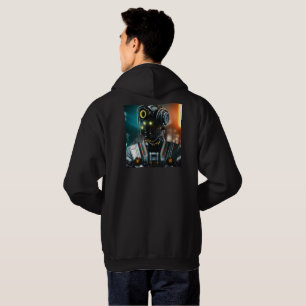 Veste À Capuche Robot 3 hommes à capuchon noir sweatshirt retour