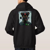 Veste À Capuche Robot 5 hommes à capuchon noir sweatshirt retour (Dos)