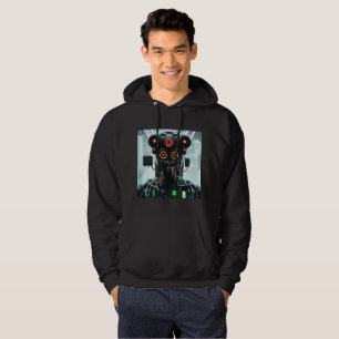 Veste À Capuche Robot 5 hommes noir sweatshirt à capuchon