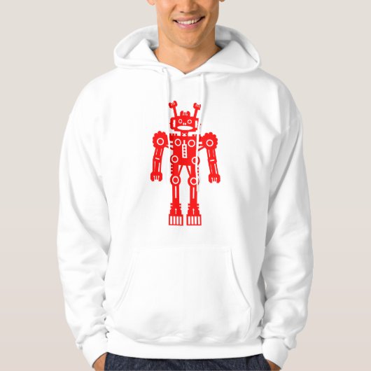 Veste À Capuche Robot Mk I - (Rouge) - Customisé (Devant)