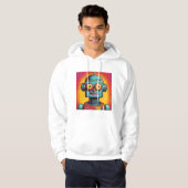 Veste À Capuche Robot Pop Art (Devant entier)