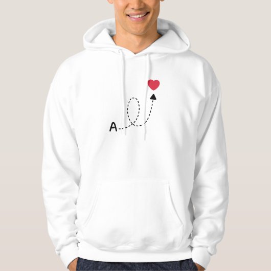 Veste À Capuche Romantic First Letter Love Design (Devant)