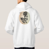 Veste À Capuche Rose de cottage sur Peach (Dos)