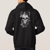 Veste À Capuche Rose de crâne et serpent (Dos)