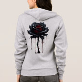 Veste À Capuche Rose noir Eerie (Dos)