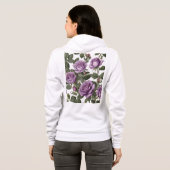 Veste À Capuche Roses de Rose pourpre, (Dos entier)