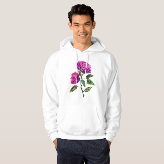 Veste À Capuche Roses violets (Devant entier)