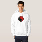 Veste À Capuche ROUGE NOIR 3D de YIN YANG (Devant entier)
