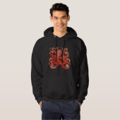 Veste À Capuche Rouge octopique de Haeckel (Devant entier)