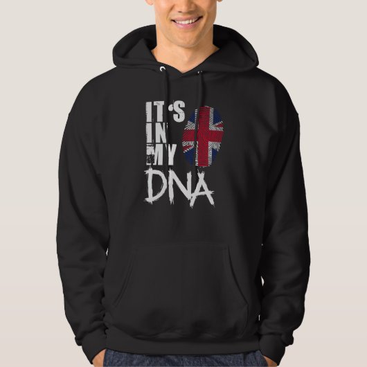 Veste À Capuche Royaume-Uni C'est dans mon Adn drôle drapeau brita (Devant)