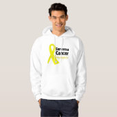 Veste À Capuche Ruban de conscience de Cancer de sarcome (Devant entier)