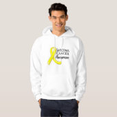 Veste À Capuche Ruban de conscience de Cancer de sarcome (Devant entier)