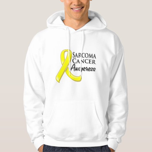 Veste À Capuche Ruban de conscience de Cancer de sarcome (Devant)