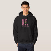 Veste À Capuche Ruban de Joyeux Noël de conscience de cancer du (Devant entier)