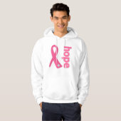 Veste À Capuche Ruban d'espoir de cancer du sein (Devant entier)